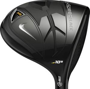 Sole view of the new Nike SQ Machspeed Black driver . With STR8-FIT ...